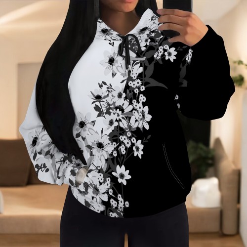 1 Piece Custom Casual Print Long Sleeve Hoodie Sweatshirts