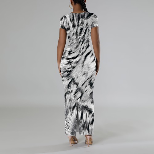 1 Custom Casual Digital Printing Sleeveless Long Dresses