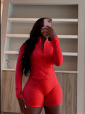 Sportswear Casual Tight Long Sleeve Shorts Two-piece Set