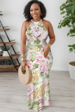 1 Custom Casual Digital Printing Sleeveless O Neck Long Dresses