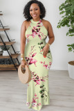 1 Custom Casual Digital Printing Sleeveless O Neck Long Dresses