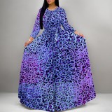1 Custom Casual Digital Printing 3/4 Sleeve V-Neck Long Dress (Pockets + Belt)
