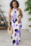 1 Custom Casual Digital Printing Sleeveless O Neck Long Dresses