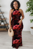 1 Custom Casual Digital Printing Sleeveless O Neck Long Dresses