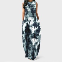 1 Custom Casual Digital Printing Sleeveless Long Dresses