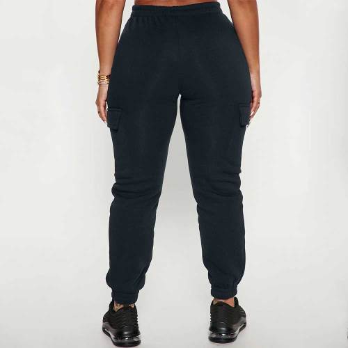 Let's Relax Elastic Drawstring Jogger Sweatpants With Side Pocket