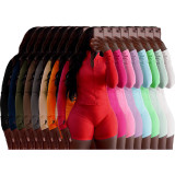 Sportswear Casual Tight Long Sleeve Shorts Two-piece Set