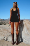 Sexy Halter Backless One Piece Rompers