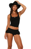 Versatile Ruffled Skirt Mini Shorts with Underpants