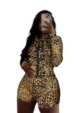 Sportswear Casual Tight Long Sleeve Shorts Two-piece Set