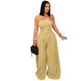 Sesy Strapless Wide Leg Jumpsuit