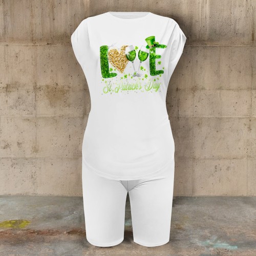 1 Custom Casual Digital Printing Short Sleeve Short Set