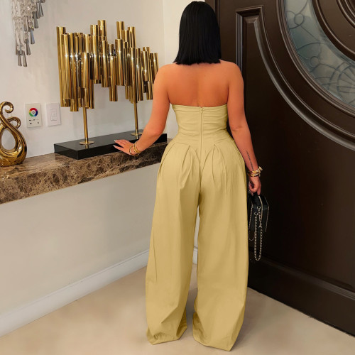 Sesy Strapless Wide Leg Jumpsuit