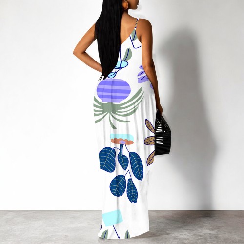 1 Piece Custom Casual V Neck Straps Long Dresses