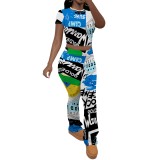 1 Piece Custom Casual Short Sleeve Two Piece Pant Set