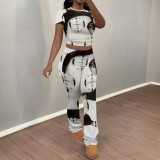 1 Piece Custom Casual Short Sleeve Two Piece Pant Set