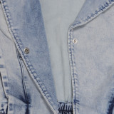 Casual Washed Loose Fly Girl Denim Romper