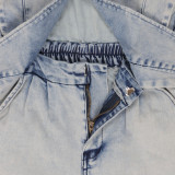 Casual Washed Loose Fly Girl Denim Romper