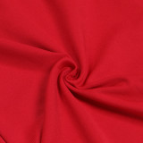 Solid Knitted Elastic Backless Bow Decor V Neck Sleeveless Two Pieces