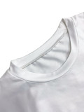 Solid Color Printed Fashion T-shirt Top
