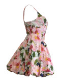 Summer Sling Princess Bubble Skirt Mini Dress