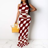 1 Piece Custom Casual Digital Printing Sleeveless Maxi Dress