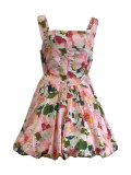 Summer Sling Princess Bubble Skirt Mini Dress