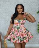 Summer Sling Princess Bubble Skirt Mini Dress