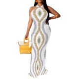1 Piece Custom Casual Digital Printing Sleeveless Maxi Dress