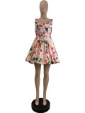 Summer Sling Princess Bubble Skirt Mini Dress