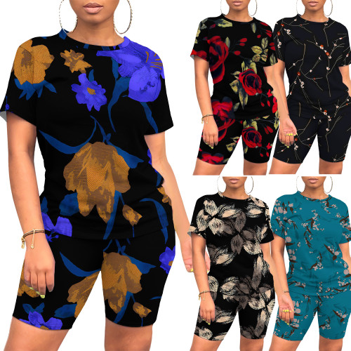 1 Piece Custom Casual Digital Printing Short Sleeve Short Set