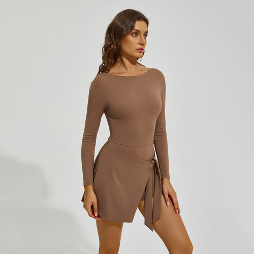 Tennis Golf Outfits Woman Athletic Dresses with Built in Shorts