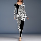 1 Piece Custom Casual Digital Printing Long Sleeve Maxi Dresses