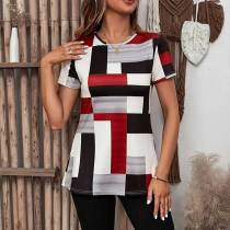 Casual V-Neck Loose Tee Shirt For Summer Women