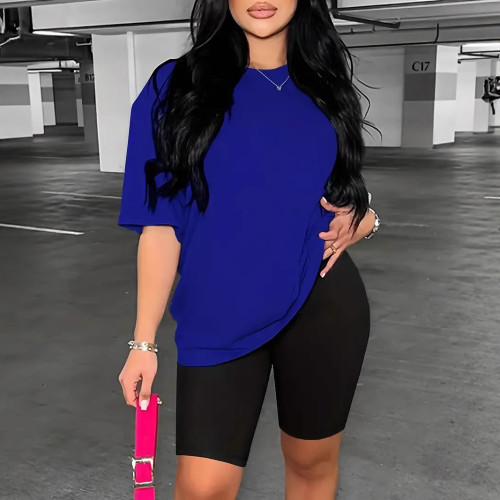 Summer Outfits Women V Neck Tshirts and Shorts Tracksuit Activewear Sets