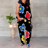 1 Piece Custom Casual Digital Printing Sleeveless Pant Set