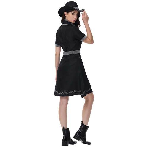 Glitzy Cowgirl Costume Dress with Hat