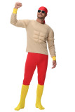 Mens Padded Muscle Chest Lifeguard Baywatch Book Week Costume