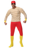 Mens Padded Muscle Chest Lifeguard Baywatch Book Week Costume
