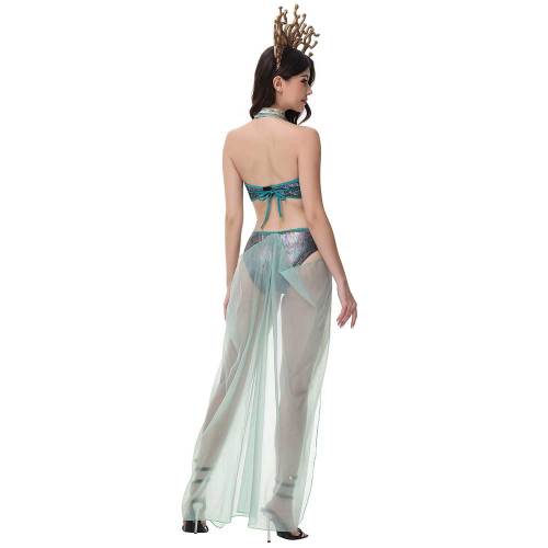 Roma Medusa Guardian Metallic Bodysuit Dress