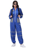 Astronaut Spacesuit Adult Female Blue Astronaut Performance Stage Costume