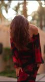 French Tea Break Print Off Shoulder Bodycon Mid Dress