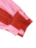 Women's 2 Piece Outfits Long Sleeve Striped Lapel Short Pants Matching Sets