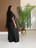 Summer Collar Cutie Lapel Cropped Top High Waist Wide Leg Pants Set