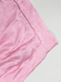 Summer Collar Cutie Lapel Cropped Top High Waist Wide Leg Pants Set