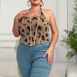 Women Overbust Bustier Top Women's Casual Shapeware Hatler V-neck Corset