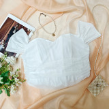 New Sexy Women Solid Backless Camisole Strap Shoulder Plus Size Crop Top