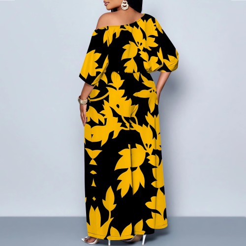 1 Piece Custom Casual Digital Printing Slanted Shoulders Two Piece Pant Set