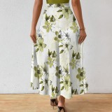 1 Piece Custom Casual Digital Printing Long Skirts