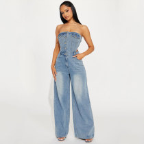 Copy Fashion Splicing Adjustable Strap Crop Top Trousers Three Piece with Cardigan